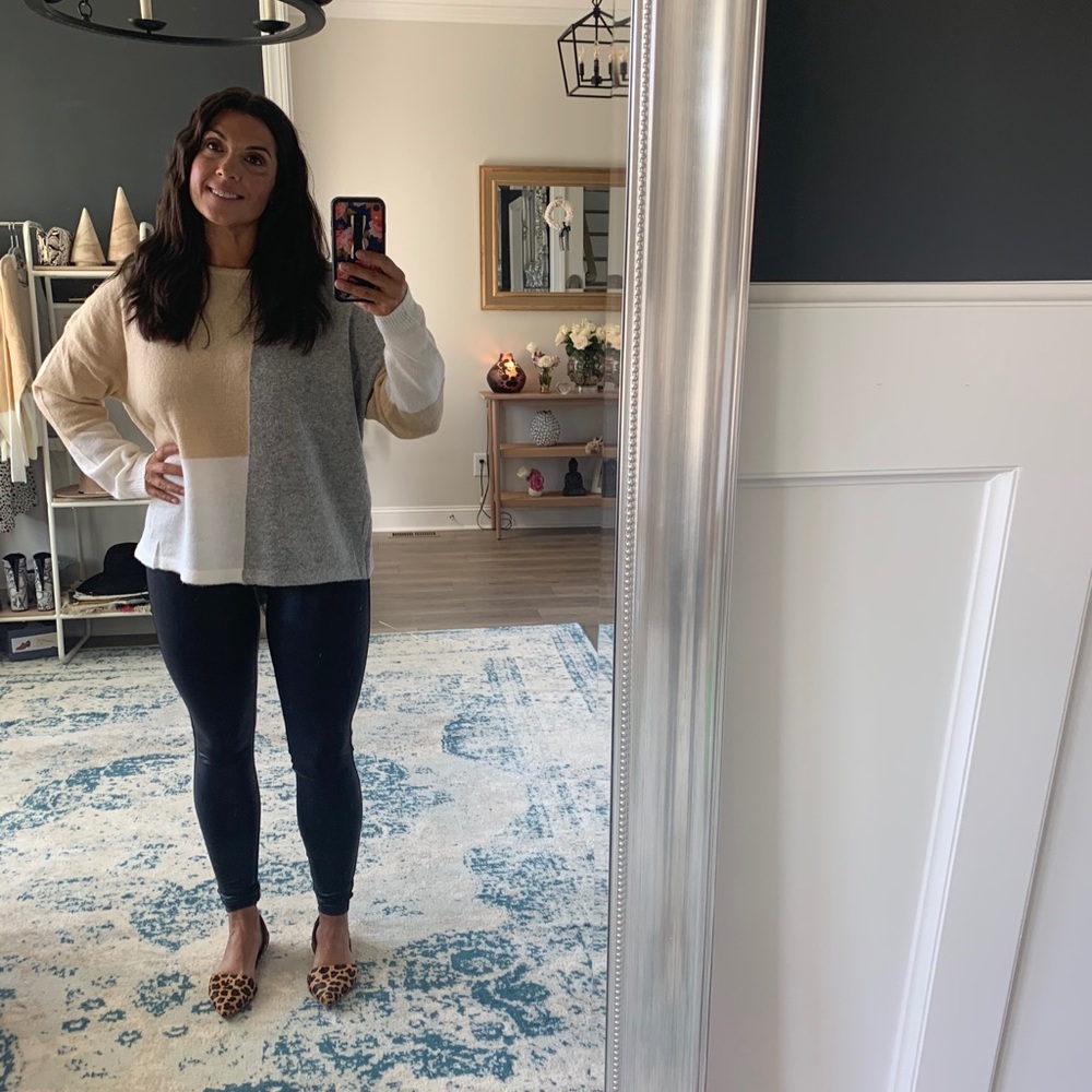 Color block sweater
